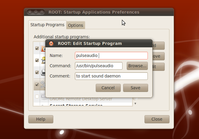 Add start up application ubuntu