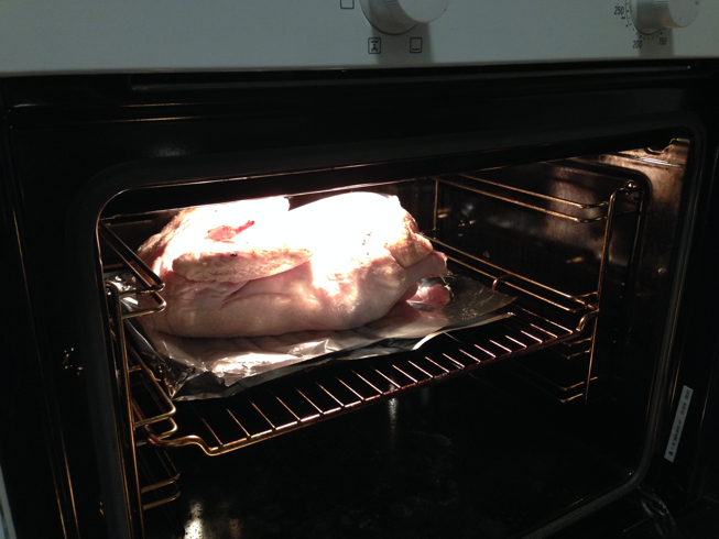 Duck inside Oven to make it Unfrozen